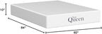 NapQueen 10 Inch Queen Size Mattress, Bamboo Charcoal Memory Foam Mattress, Bed in a Box, White