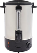 Electric Hot Water Dispenser 90 Cups Commercial Coffee Percolator & Beverage Dispenser w/Temperature Control, Stainless Steel Coffee Urn for Coffee & Tea