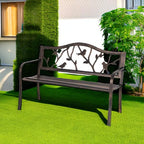 Sophia & William 50 Inches Outdoor Bench for Patio and Park, Bird Bronze