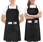 Utopia Kitchen Bib Aprons 2 Pack Adjustable With 2 Pockets Black