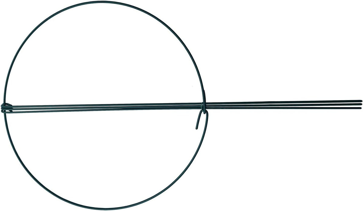 14" Wide x 24" High Peony Cage Rings Garden Plant Support Brace, Pack of 10 Round Metal Plant Stakes Rings, Strong Large Garden Supports for Flowers, Peonies, Rose, Lily