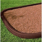Playsafer Rubber Playground Border Edging Kit, 6' Flexible Heavy Duty Rubber Interlocking Playground Timber, No Dig Easy to Install (Neutral Brown, 8 Pack)