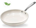 11" Ceramic Nonstick Frying Pan, Skillet, Cooking Pan Non Toxic with Stay Cool Handle for Induction, PTFE & PFAS & PFOA Free, Dishwasher/Oven Safe, White