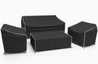 Gasadar Patio Furniture Covers Set, 4 Piece Waterproof Outdoor Furniture Cover for Outdoor Coffee Table, Chair, and Loveseat, Heavy Duty 600D, Black