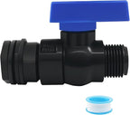 2 Pack 3/4 Inch Rain Barrel Spigot Kit, PVC Barrel Valve with Bulkhead Fitting, Water Spigot for Tanks, Ponds, Aquariums