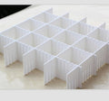 (Plastic Divider + Combination Accessories) Drawer Divider DIY Drawer Organizer No Cut Socks Medicine Cosmetics Small Items Underwear Tie Desktop Organizer (20 pcs 16x2.7 inches + 60 accessories)