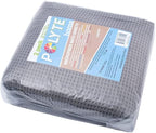 POLYTE Microfiber Quick Dry Lint Free Bath Sheet, 70 x 35 in, Set of 2 (Gray, Waffle Weave)