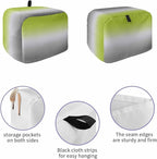 Toaster Cover 2 Slice Ombre Green Toaster Oven Cover with Pockets Green Grey Dustproof Bakeware Protector Small Kitchen Appliance Dust Covers and Fingerprint Protection for Women