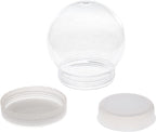 Creative Hobbies 4 Inch (100mm) DIY Snow Globe Water Globe - Clear Plastic with Screw Off Cap | Perfect for DIY Crafts and Customization