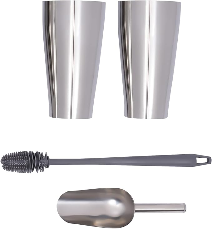 Milk Shaker Machine Double Head, 110V Commercial Stainless Steel Milk Shaking Machine, Electric Milkshake Maker with 2Pcs 800ml Cups, Speed Adjustable