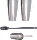 Milk Shaker Machine Double Head, 110V Commercial Stainless Steel Milk Shaking Machine, Electric Milkshake Maker with 2Pcs 800ml Cups, Speed Adjustable