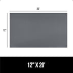 GORILLA GRIP DuraGuard Shelf Liner, Non-Adhesive Cabinet Liners for Kitchen Drawers, Shelves, Refrigerator, Pantry Storage, Bathroom Closet, Durable Waterproof BPA Free Ribbed Plastic, 12x20 Gray