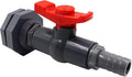 rain barrel spigot kit within 3/4 inch pvc bulkhead adapter 3/4" valve 5/8" plastic barb fitting, for 5/2.5/50/55/100 gallon water tank garden bucket outdoor rainwater collection