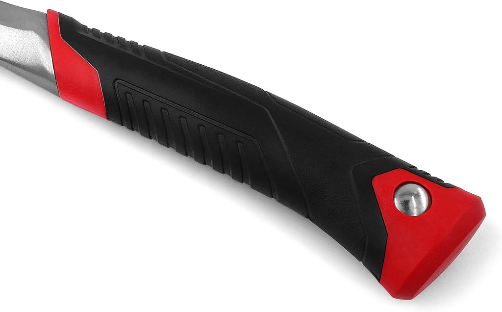 JXE JXO 14.4" Camping Hatchet with Full Tang Forged Construction & Ergonomic Shock Absorbing Grip, Hatchet Axe with Nylon Sheath (Red