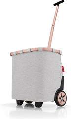 reisenthel carrycruiser Twist Sky Rose - Portable Shopping Trolley with Sturdy Aluminum Frame, Shoulder Strap and Removable mesh Inner Bag -Water-Repellent