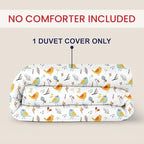 Kotton Culture 120"x98" 1 Pc Oversized King Duvet Cover Only 100% Egyptian Cotton - 600 TC Comforter Cover, Zipper Closure & Corner Ties - Fits Large King Inserts (Oversized King, Forest Birds)