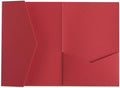 20 PCS Red Tri-fold Laser Cut Wedding Invitation Pockets for 5x7 Wedding Cards Bridal Shower Engagement Quinceanera Invitation