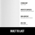 GORILLA GRIP DuraGuard Shelf Liner, 20x30 Non-Adhesive Cabinet Liners for Kitchen Drawers, Shelves, Refrigerator, Pantry Storage, Bathroom Closet, Durable Waterproof BPA Free Ribbed Plastic, White