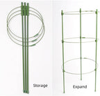5 Packs Tomato Cages for Garden Cherry Tomato Cage Plant Support Structures, Vegetables Climbing Plants Plant Trellis for Climbing Vegetable Metal 18" with 1 Twist Tie 10 Plant Clip