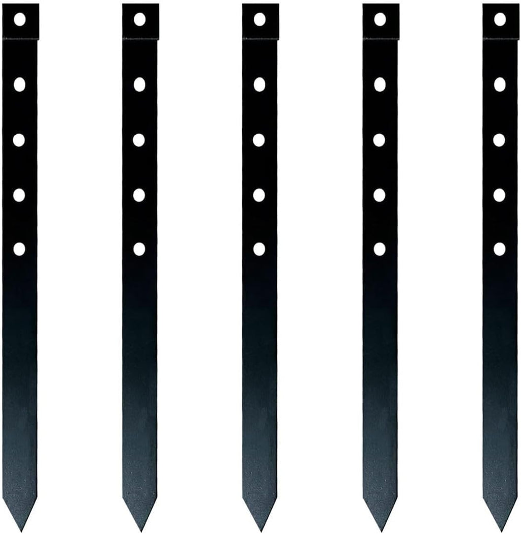 60Pcs Metal Garden Landscape Edging Stakes,Black, 10inch anchoring Stakes Landscape Anchoring Spikes for Terrace Board, Grass Barrier, Landscape Edging Coil, Garden Liner, Bender Board