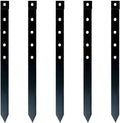 60Pcs Metal Garden Landscape Edging Stakes,Black, 10inch anchoring Stakes Landscape Anchoring Spikes for Terrace Board, Grass Barrier, Landscape Edging Coil, Garden Liner, Bender Board