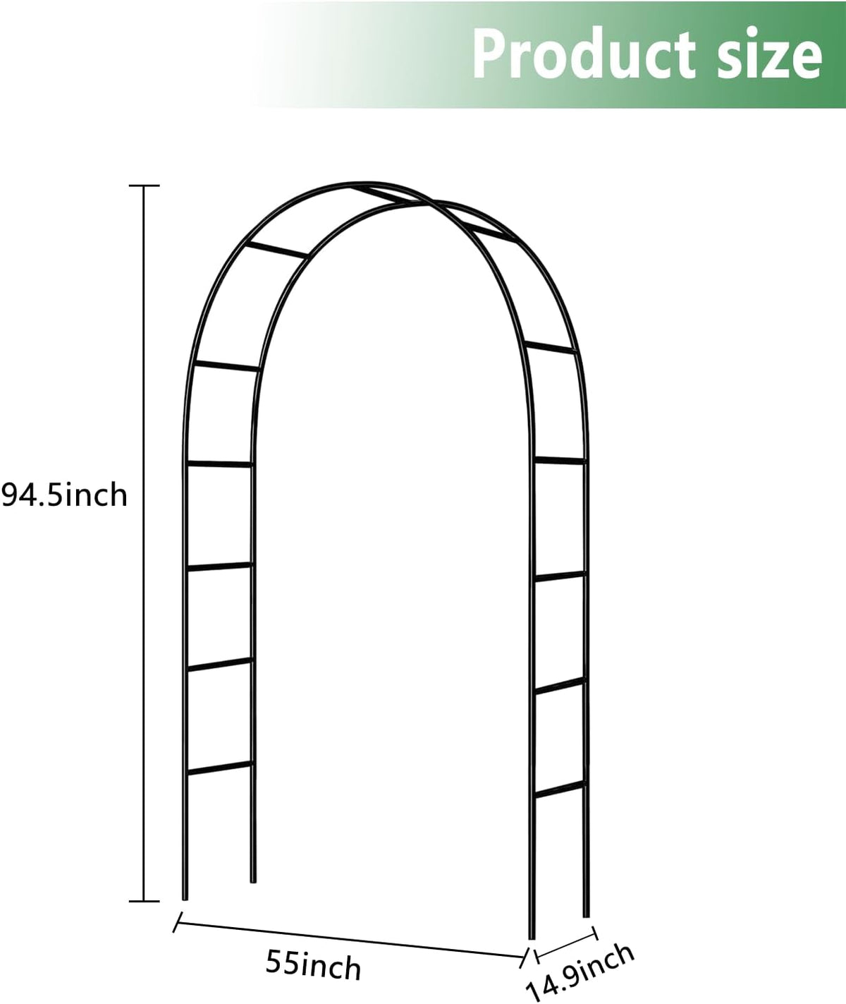 7.9 Ft H x 4.6 Ft W White Metal Pergola Arbor for Various Climbing Plant Wedding Garden Arch Bridal Party Decoration Wide Arbor