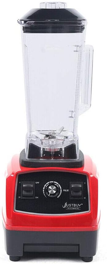 2L 2200W Professional Countertop Blender Heavy Duty Household Grade Blender Mixer with Food Grade ABS Stirring Rod for Milkshakes and Ice Cream (red)