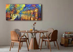 Tyed art- 30x60inch Large Contemporary Landscape Wall Art Oil Paintings on Canvas palette knife Textured Forest tree landscape Wall Art 100% Hand-Painted Abstract Artwork living room Decor