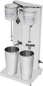 Milkshake Maker, Commercial Milk Shake Machine, Commercial Stainless Steel Milk Shaking Machine With Double Head Drink Mixer, With 2Pcs 65ml Cups
