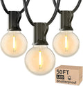 RTTY Outdoor String Lights 50 FT Globe LED Patio Lights with G40 Plastic Bulbs,Waterproof Shatterproof Dimmable Connectable Hanging for Backyard Porch Balcony Party Cafe Deck Decor