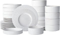 Christian Siriano Lusso 32-Piece Dinnerware Set Stoneware, White