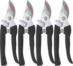 Pruning Shears for Gardening, 4 Pack Garden Scissors for Cutting Fresh Flowers, Floral Clippers for Plants, Fruits (Black)