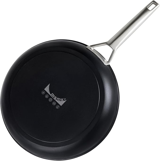 MsMk 7 inch Small Nonstick Frying Pan with Lid, Non stick Egg Omelet Skillet, PFAS & PFOA Free Non-Toxic, Induction Skillet, Oven Safe to 700°F Pan for Cooking, Dishwasher Safe