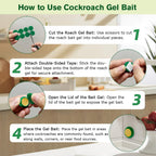 16 Pack Cockroach Gel Bait, Highly Effective Roach Gel Bait Indoor Infestation Solution, Fast Acting Cockroach Killer Indoor Home Kitchen Use, Easy to Apply & No Mess Roach Bait, Long-Lasting