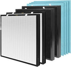 2-Set RFM80 Replacement Filter Compatible with Max Purifier (Model OVHM80), 2×Filter, 2×Activated Carbon Filter and 4×Pre-Filters
