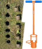 glorousamc Bulb Planter, Weeder, Sod Plugger, Flower Planting, Soil Sampler-5-IN-1 Lawn Tool and Garden Tool - Enhanced Bottom Edge for Easier Penetration, 33.5 Inch（A）