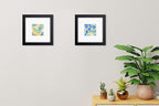 RPJC 8x8 Soild Wood Picture Frame with High Definition Glass Display Picture 4x4 with Mat or 8x8 Without Mat for Wall Mounting Hanging Photo Frames Grey