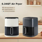 OLIXIS Air Fryer 6 Quart with Window Square Air Fryer 12-in-1 Air Fry, Roast, Reheat, Dehydrate, Bake, Steam, Fries, Custard, Chicken, Wings, Sea Food, Vegetabels,400F Grey