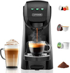 Warriors1 Single Serve Coffee Maker for Keurig K Cup, Espresso Machine for Nespresso Original, Dolce Gusto Pods, Ground Coffee, Cappuccino & Latte Coffee Machine, 20 Bar Espresso Maker, 3 Brew Sizes