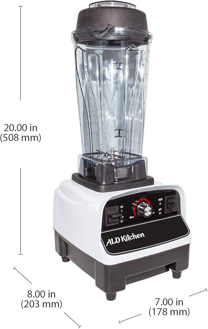 ALDKitchen Countertop Commercial Blender | 67 Oz (2L) | Smoothies, Cocktails, etc | Portable Blender | 110V (A-BL767A)