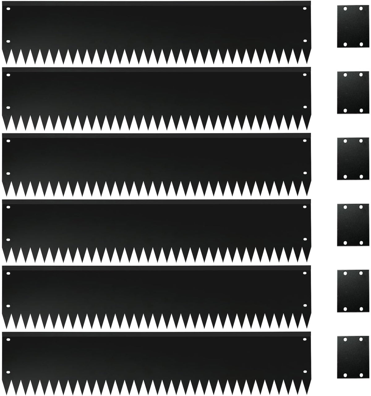 Black Steel Garden Edging with Top Bending Protection Metal Lanscape Edging Steel Garden Lawn Edging 40 inch Strips, Metal Edging for Garden,Lawn,Backyard, 6 Pack (10 inch-180 Degree Bend, Black)