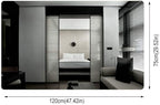 Wall Mirror Modern LED Bathroom Mirror with Defogging Backlit Bathroom Mirrors with Light and Touch Sensor Switch Demister Pad (Color : D Size : 50CMx70CM) (B 50CMx70CM)