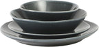 Bloomhouse Montecito Breeze 16 Piece (Service for 4) Double Plates and Bowls Stoneware Reactive Glaze Dinnerware Set - Laguna Dawn