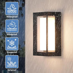 24W Porch Lights Outdoor 2160LM Modern Exterior Light Fixtures 3CCT 3000K/4000K/6500K Black Outdoor Wall Light LED Wall Mount Sconces for Garage Front Door Porch Hallway Doorway 2 Pack