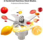 DNYSYSJ 2200W Household Kitchen Countertop Blender Mixer Juicer Machine 6 Blades Smoothie Blender Food Mixer with 2L Capacity Jar