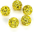 25pcs Adabele Grade A Suncatcher Crystal Rhinestone Pave Loose Beads 12mm Citrine Yellow Polymer Clay Disco Ball Spacers Compatible with Shamballa All Craft Jewelry Making DB12-29