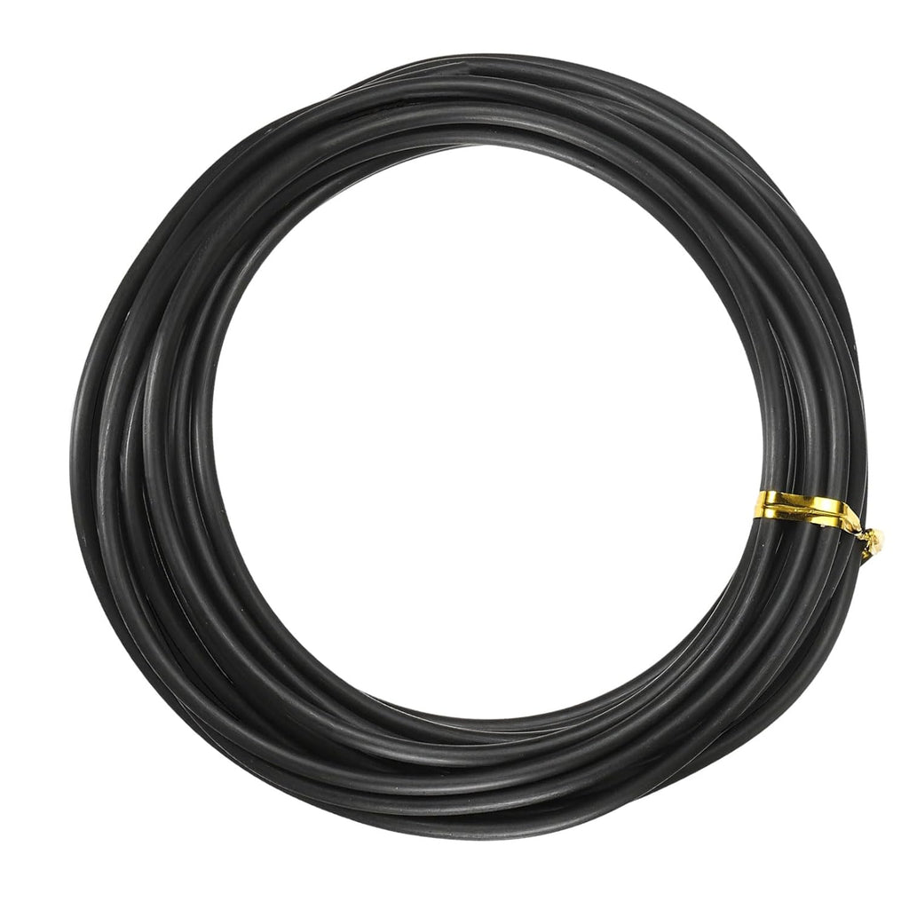 Bonsai Training Wire, 3 mm x 16.4 ft Anodized Aluminum Floral Plant Training Wire Bendable Metal Stems Accessories for Gardening Branch Fixing Crafts (Black)