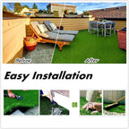 Artificial Grass Turf 15FTx21FT, 1.38" Pile Height Realistic Synthetic Grass, Indoor Outdoor Pet Faux Grass Astro Rug Carpet for Garden Backyard Patio Balcony