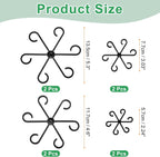 HARFINGTON 8pcs Plant Stem Support 4 Sizes Climbing Houseplant Stem Holder Stakes Reusable Flower Trellis Plant Stand for Outdoor Indoor, Black