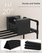 Metal Storage Shoe Rack,Large Capacity Shoe Organizer, Free Individual Assembly for 18-21 Pairs, for Entryway,Closet, Bedroom, Black (6 Tiers)